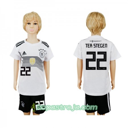 Billiga Fotbollströjor Tyskland Ter Stegen 22 Barn WM 2018 Hemma tröja